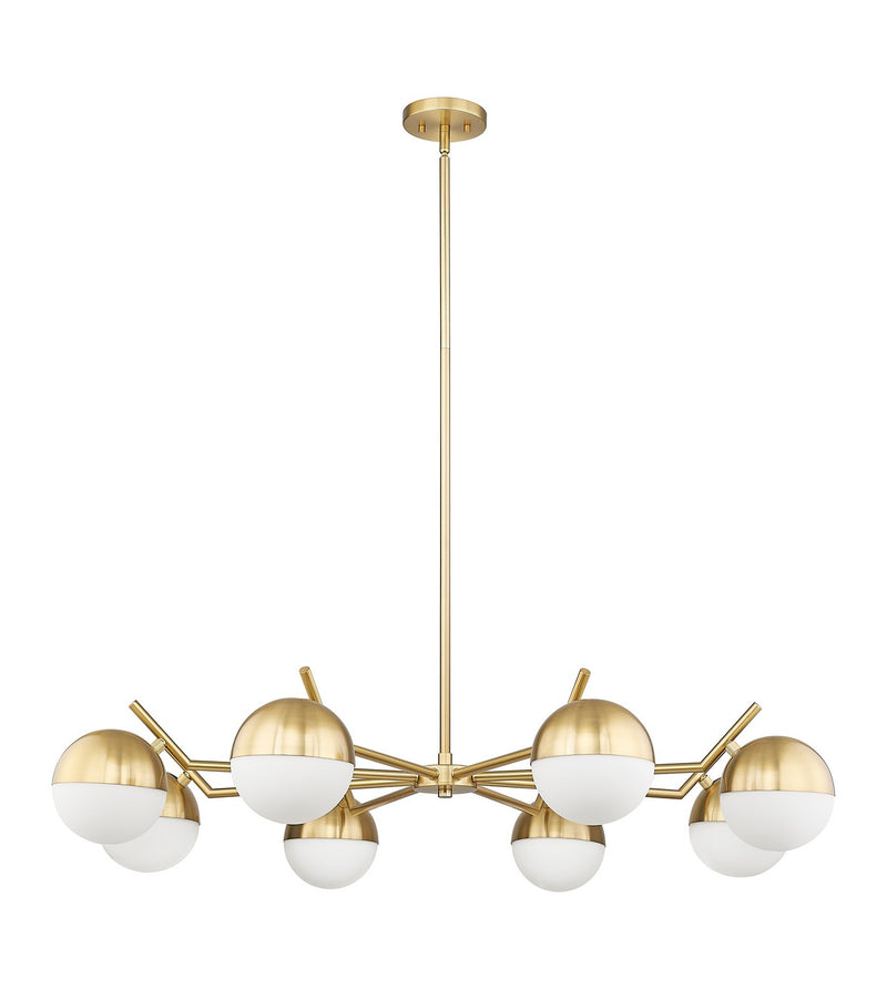 Z-Lite 7517-8MGLD Eight Light Chandelier, Modern Gold