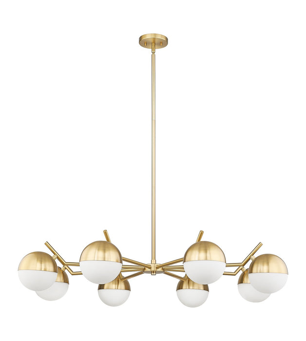 Z-Lite 7517-8MGLD Eight Light Chandelier, Modern Gold