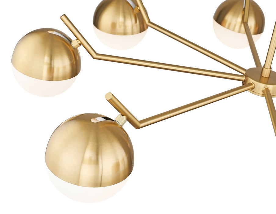 Z-Lite 7517-8MGLD Eight Light Chandelier, Modern Gold