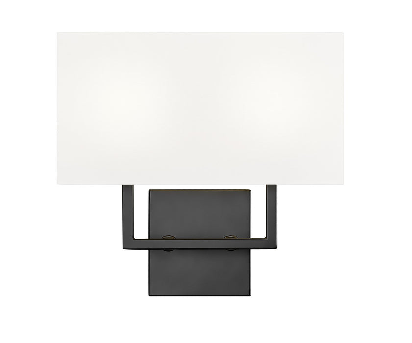 Z-Lite 815-2S-MB Two Light Wall Sconce, Matte Black