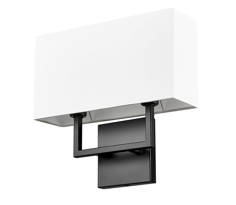 Z-Lite 815-2S-MB Two Light Wall Sconce, Matte Black