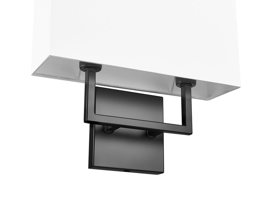Z-Lite 815-2S-MB Two Light Wall Sconce, Matte Black