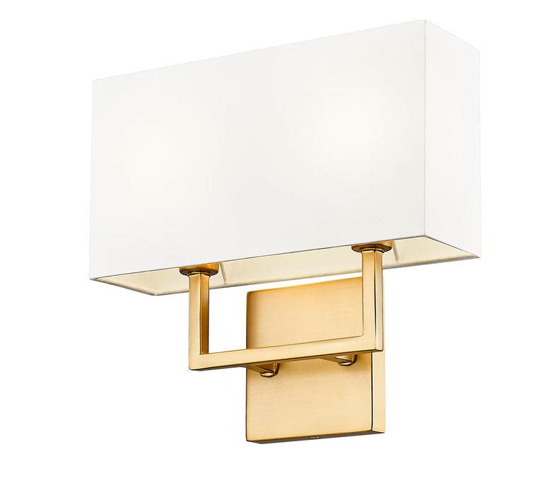 Z-Lite 815-2S-OBR Two Light Wall Sconce, Olde Brass