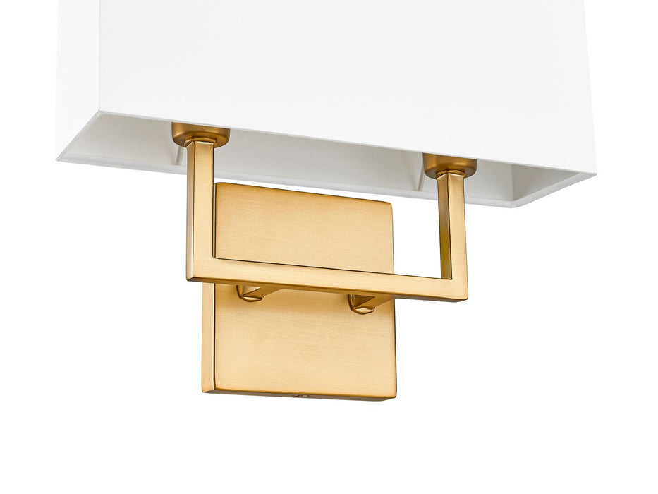 Z-Lite 815-2S-OBR Two Light Wall Sconce, Olde Brass