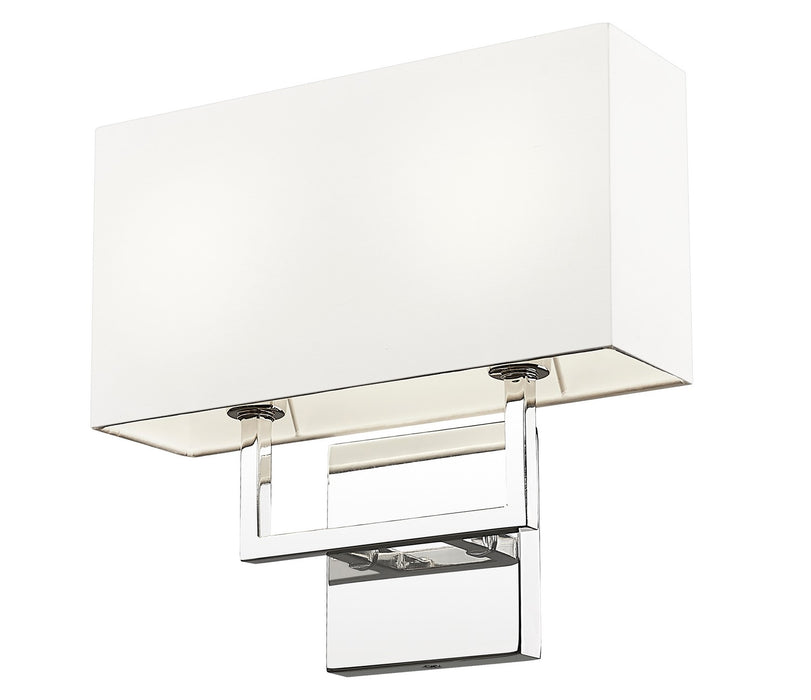 Z-Lite 815-2S-PN Two Light Wall Sconce, Polished Nickel