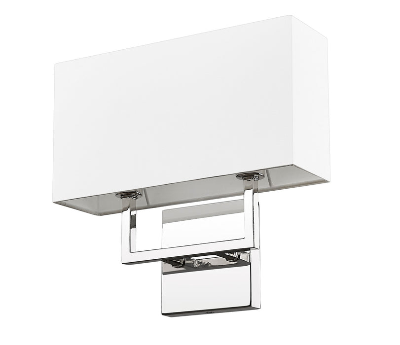 Z-Lite 815-2S-PN Two Light Wall Sconce, Polished Nickel