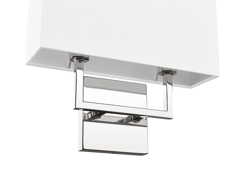 Z-Lite 815-2S-PN Two Light Wall Sconce, Polished Nickel