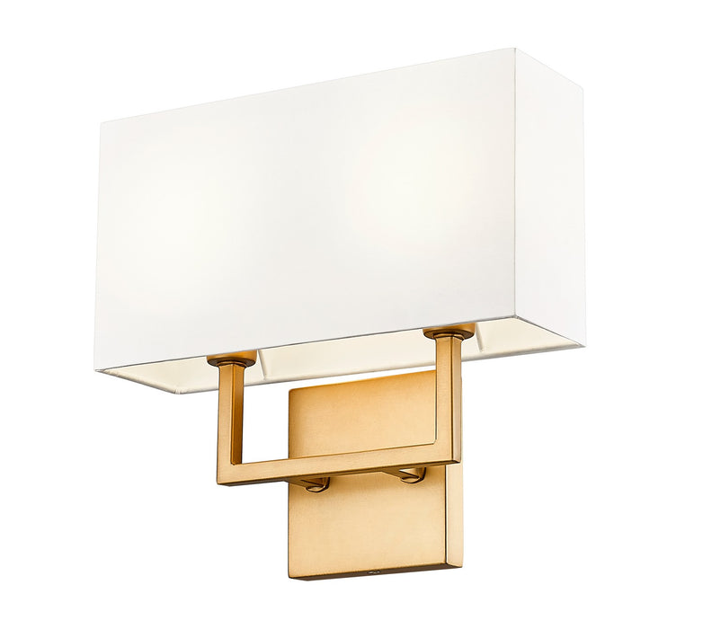 Z-Lite 815-2S-RB Two Light Wall Sconce, Rubbed Brass