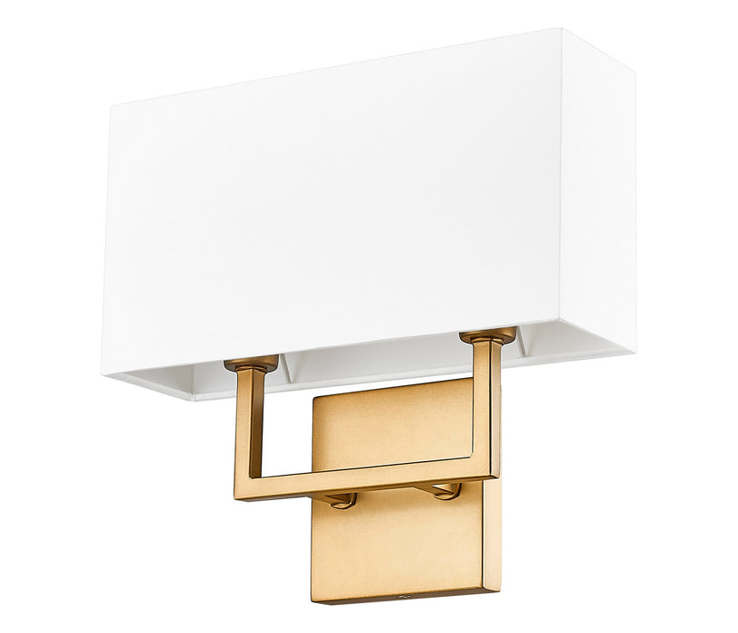 Z-Lite 815-2S-RB Two Light Wall Sconce, Rubbed Brass