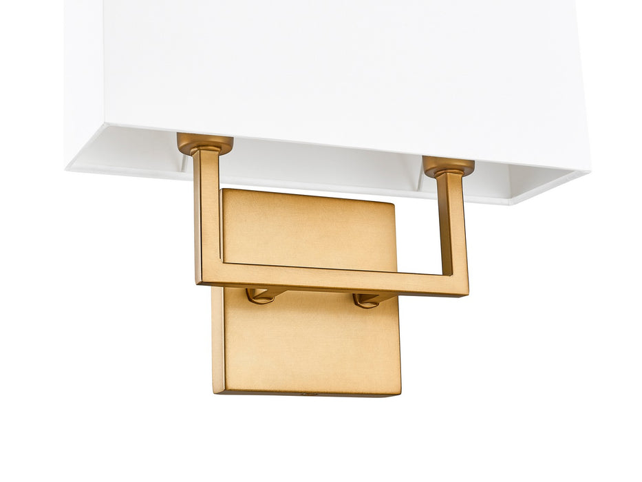 Z-Lite 815-2S-RB Two Light Wall Sconce, Rubbed Brass
