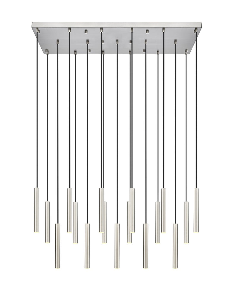 Z-Lite 919MP12-17L-BN-LED LED Linear Chandelier, Brushed Nickel