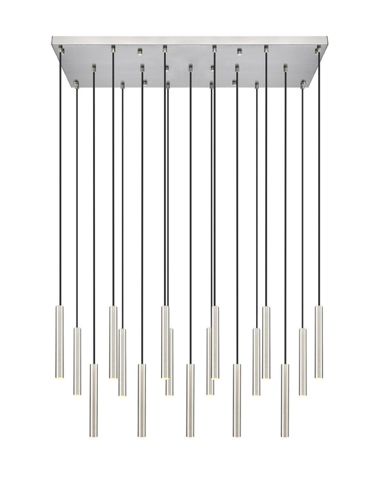 Z-Lite 919MP12-17L-BN-LED LED Linear Chandelier, Brushed Nickel
