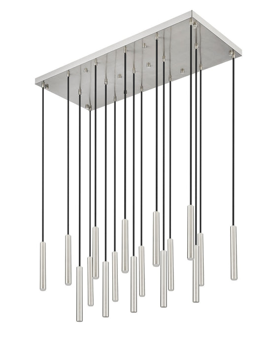 Z-Lite 919MP12-17L-BN-LED LED Linear Chandelier, Brushed Nickel