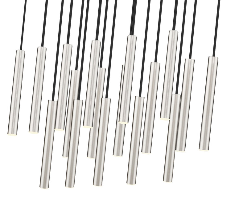 Z-Lite 919MP12-17L-BN-LED LED Linear Chandelier, Brushed Nickel