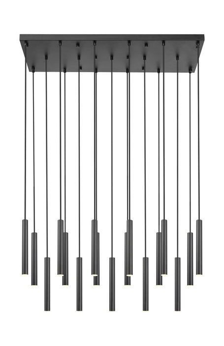 Z-Lite 919MP12-17L-MB-LED LED Linear Chandelier, Matte Black