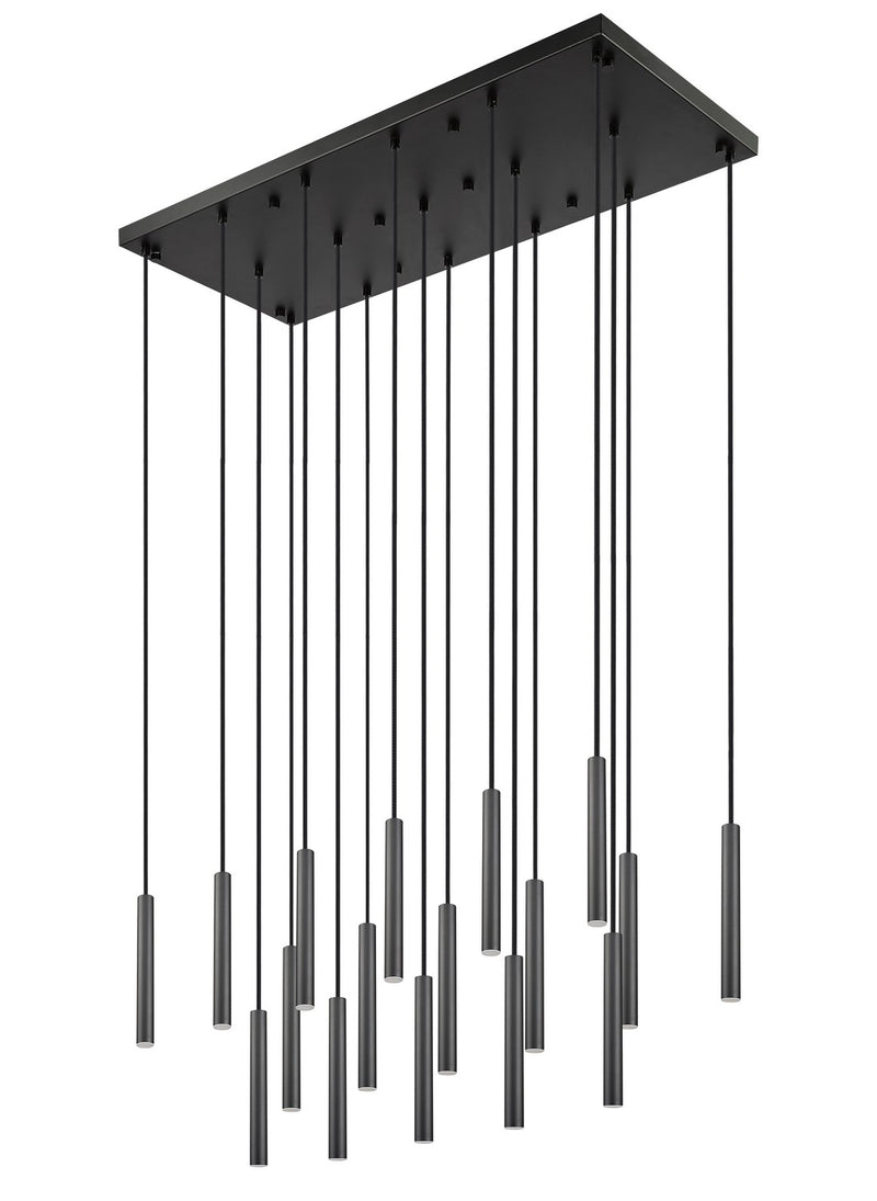 Z-Lite 919MP12-17L-MB-LED LED Linear Chandelier, Matte Black