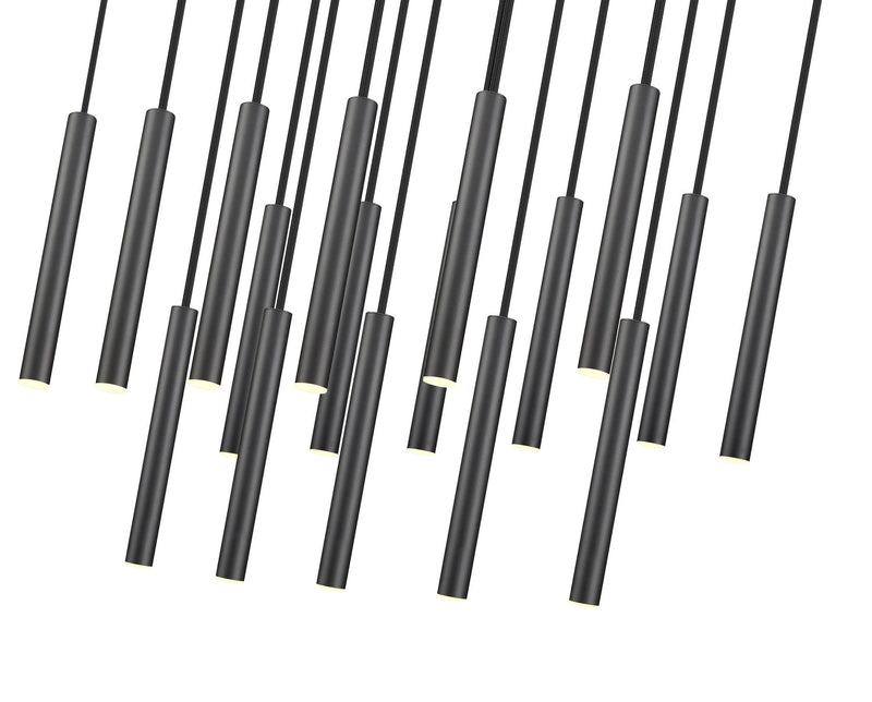 Z-Lite 919MP12-17L-MB-LED LED Linear Chandelier, Matte Black