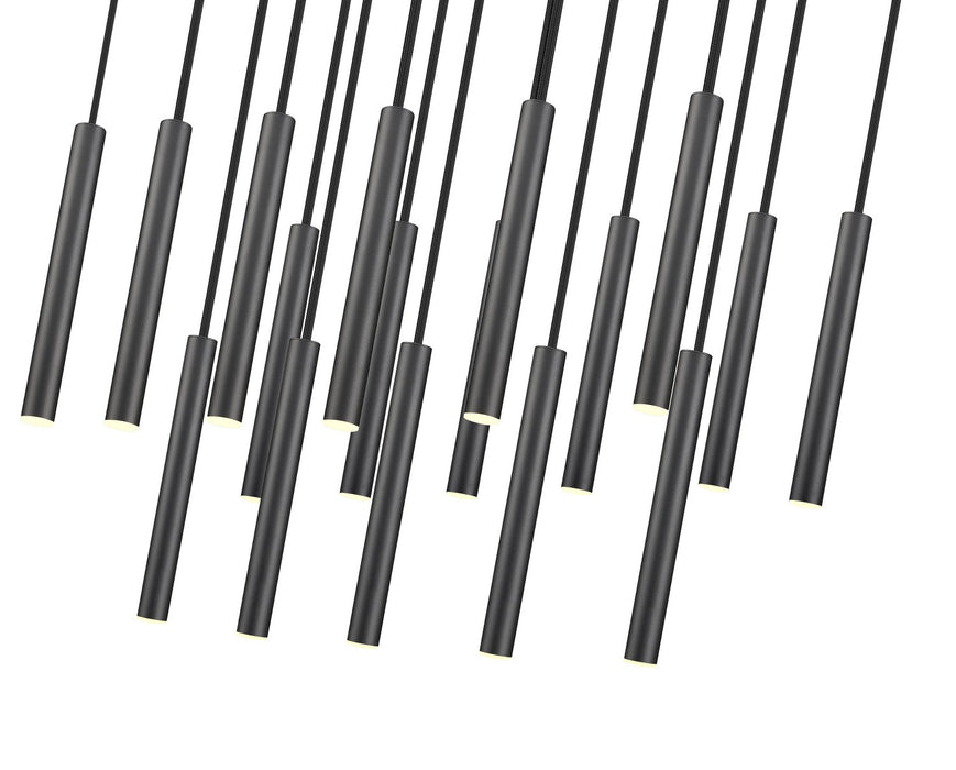 Z-Lite 919MP12-17L-MB-LED LED Linear Chandelier, Matte Black