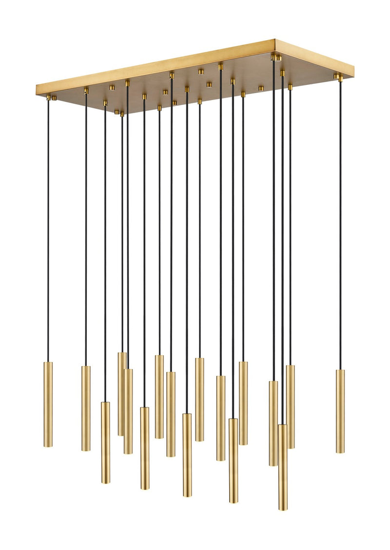 Z-Lite 919MP12-17L-MGLD-LED LED Linear Chandelier, Modern Gold