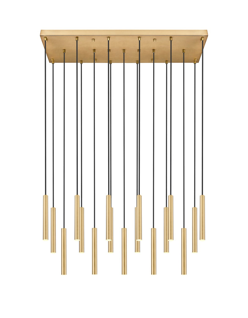 Z-Lite 919MP12-17L-MGLD-LED LED Linear Chandelier, Modern Gold