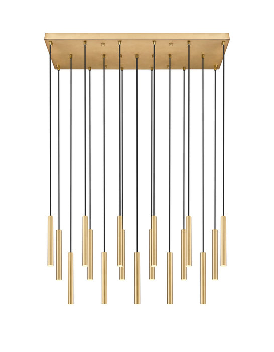 Z-Lite 919MP12-17L-MGLD-LED LED Linear Chandelier, Modern Gold