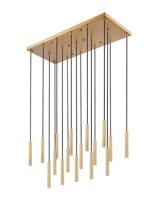 Z-Lite 919MP12-17L-MGLD-LED LED Linear Chandelier, Modern Gold