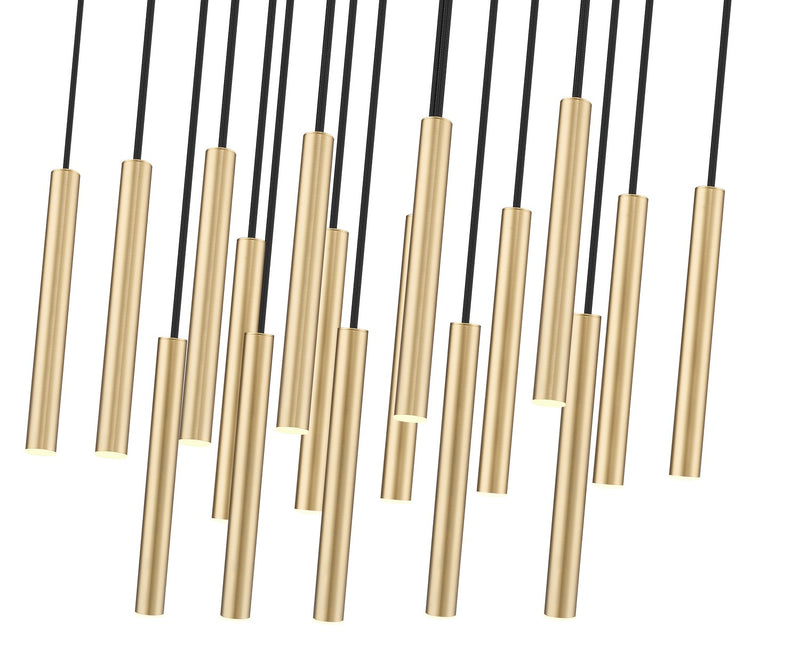 Z-Lite 919MP12-17L-MGLD-LED LED Linear Chandelier, Modern Gold