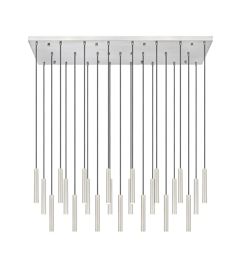 Z-Lite 919MP12-23L-BN-LED LED Linear Chandelier, Brushed Nickel