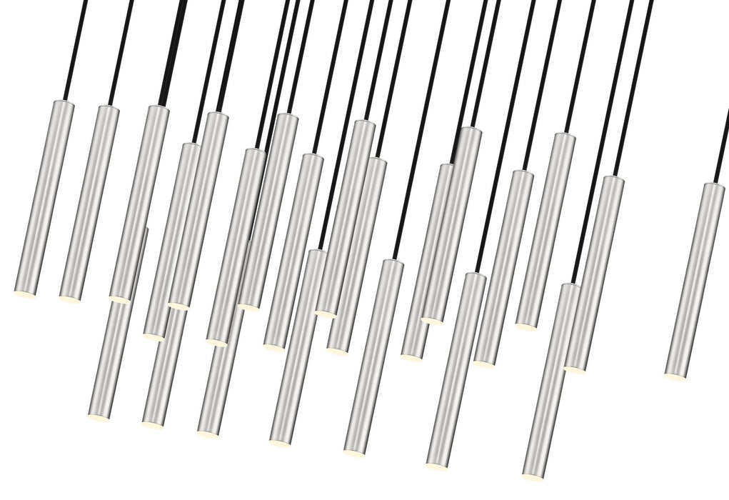 Z-Lite 919MP12-23L-BN-LED LED Linear Chandelier, Brushed Nickel