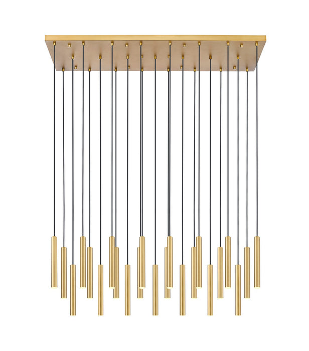 Z-Lite 919MP12-23L-MGLD-LED LED Linear Chandelier, Modern Gold