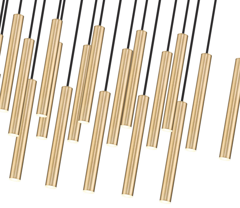 Z-Lite 919MP12-23L-MGLD-LED LED Linear Chandelier, Modern Gold