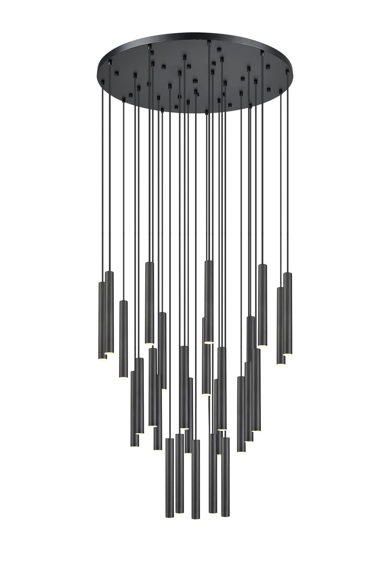 Z-Lite 919MP12-27R-MB-LED LED Chandelier, Matte Black