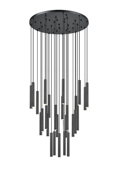 Z-Lite 919MP12-27R-MB-LED LED Chandelier, Matte Black