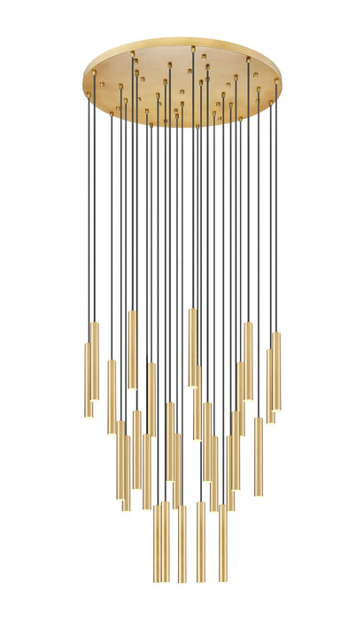 Z-Lite 919MP12-27R-MGLD-LED LED Chandelier, Modern Gold