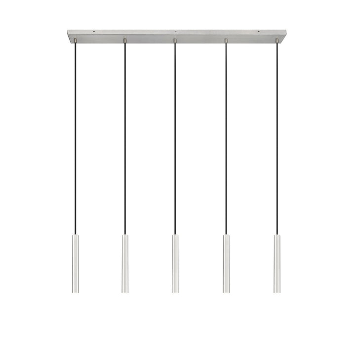 Z-Lite 919MP12-5L-BN-LED LED Linear Chandelier, Brushed Nickel