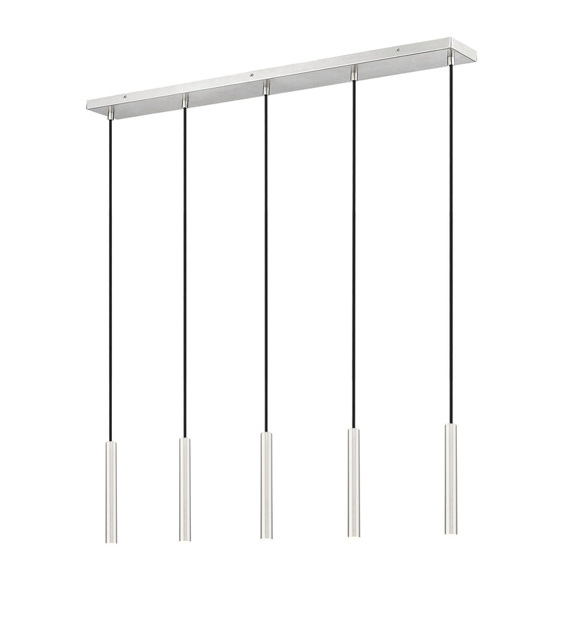 Z-Lite 919MP12-5L-BN-LED LED Linear Chandelier, Brushed Nickel