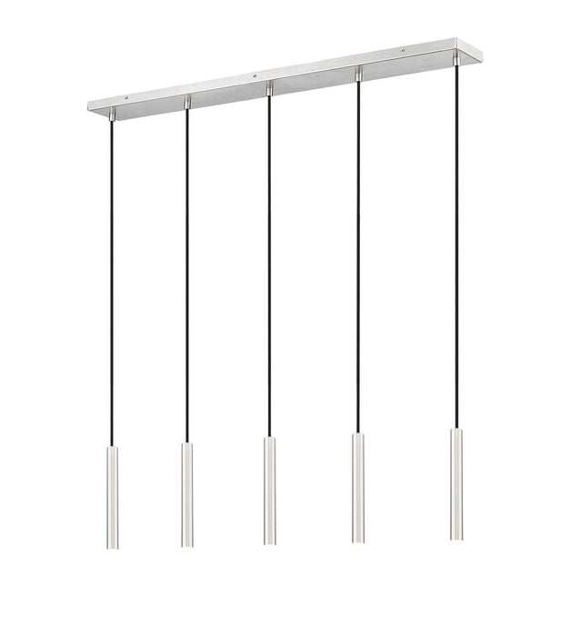 Z-Lite 919MP12-5L-BN-LED LED Linear Chandelier, Brushed Nickel