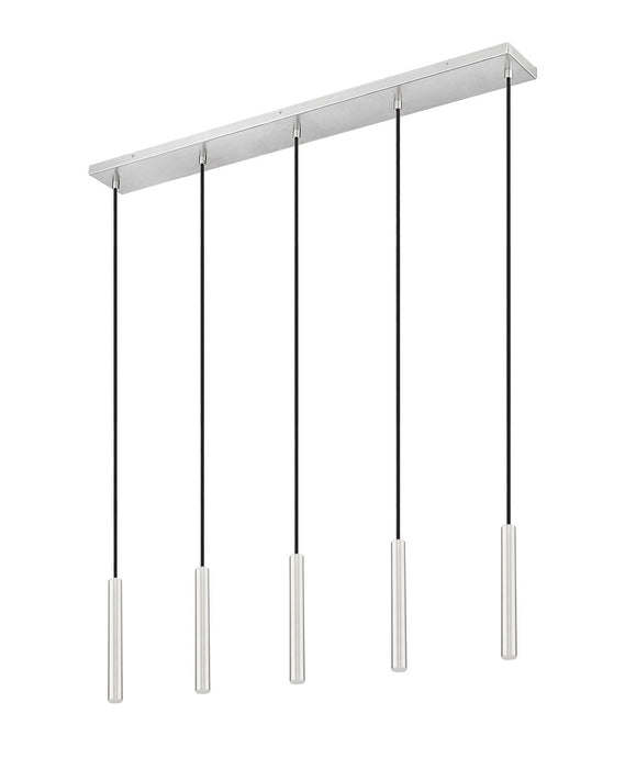 Z-Lite 919MP12-5L-BN-LED LED Linear Chandelier, Brushed Nickel