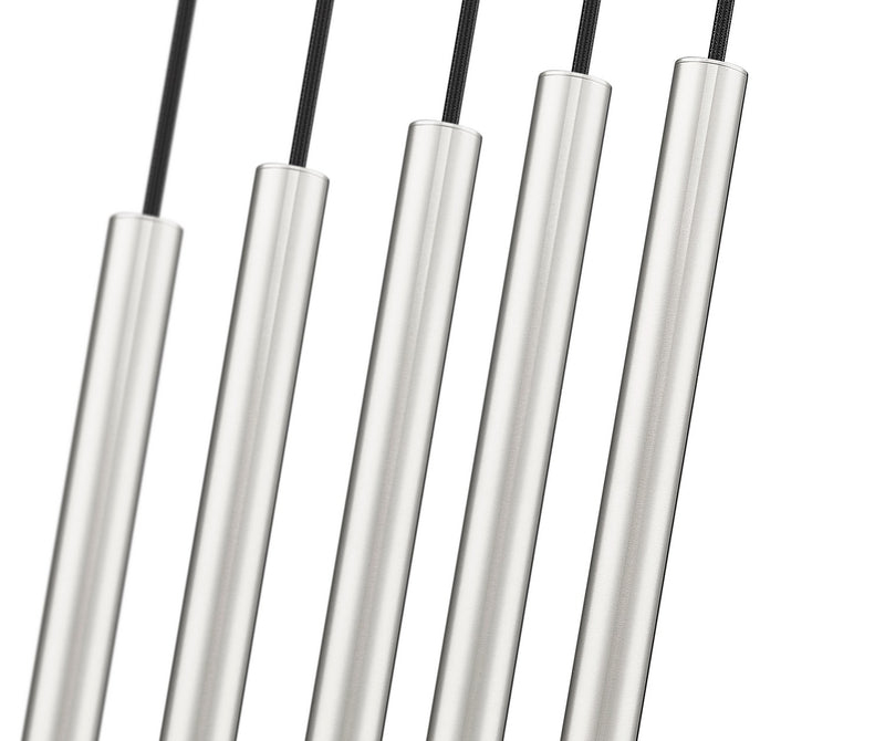 Z-Lite 919MP12-5L-BN-LED LED Linear Chandelier, Brushed Nickel