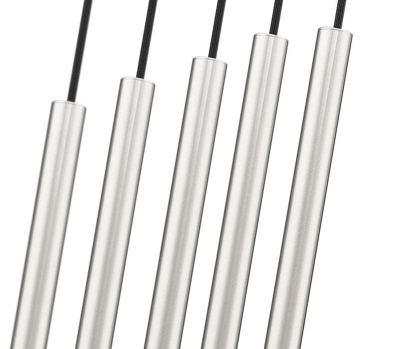 Z-Lite 919MP12-5L-BN-LED LED Linear Chandelier, Brushed Nickel