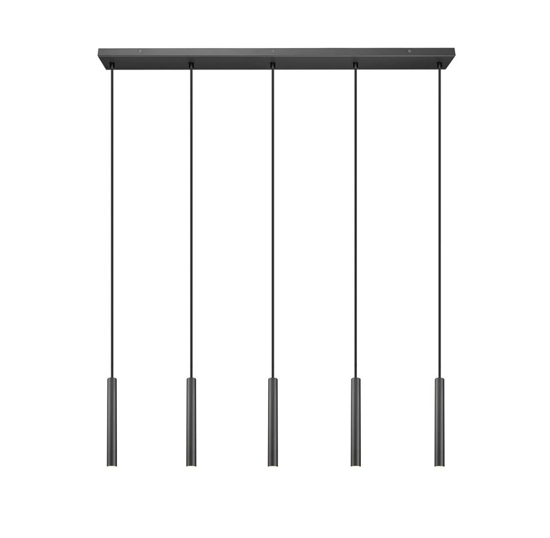 Z-Lite 919MP12-5L-MB-LED LED Linear Chandelier, Matte Black