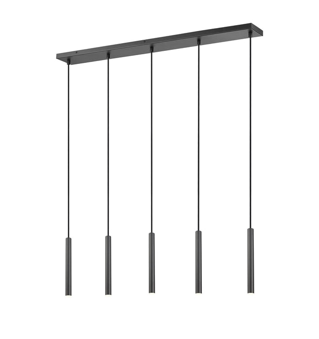Z-Lite 919MP12-5L-MB-LED LED Linear Chandelier, Matte Black
