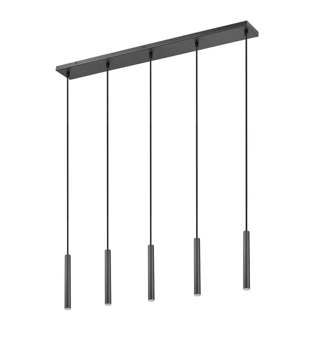 Z-Lite 919MP12-5L-MB-LED LED Linear Chandelier, Matte Black