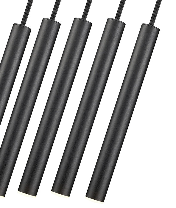 Z-Lite 919MP12-5L-MB-LED LED Linear Chandelier, Matte Black