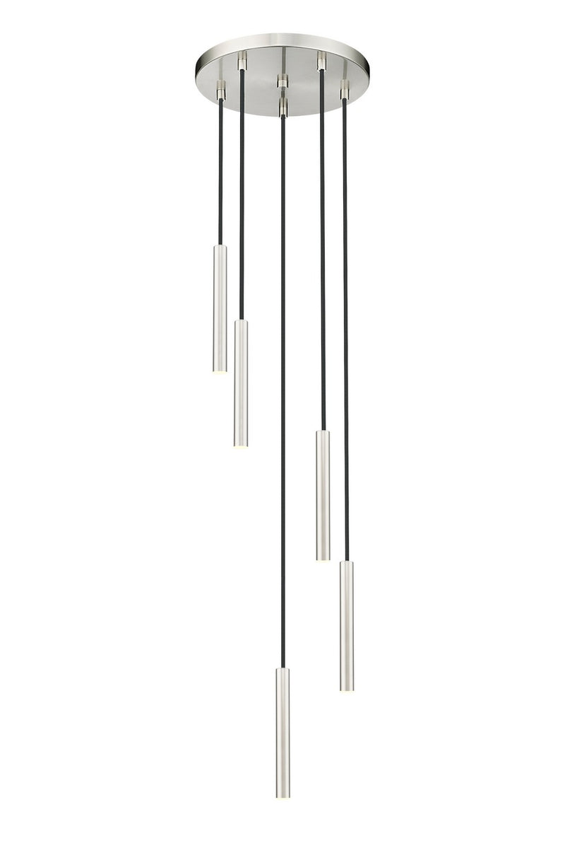 Z-Lite 919MP12-5R-BN-LED LED Chandelier, Brushed Nickel