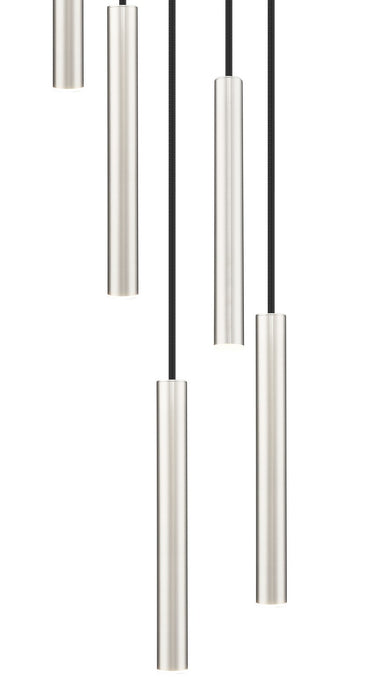 Z-Lite 919MP12-5R-BN-LED LED Chandelier, Brushed Nickel