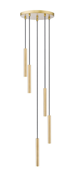 Z-Lite 919MP12-5R-MGLD-LED LED Chandelier, Modern Gold
