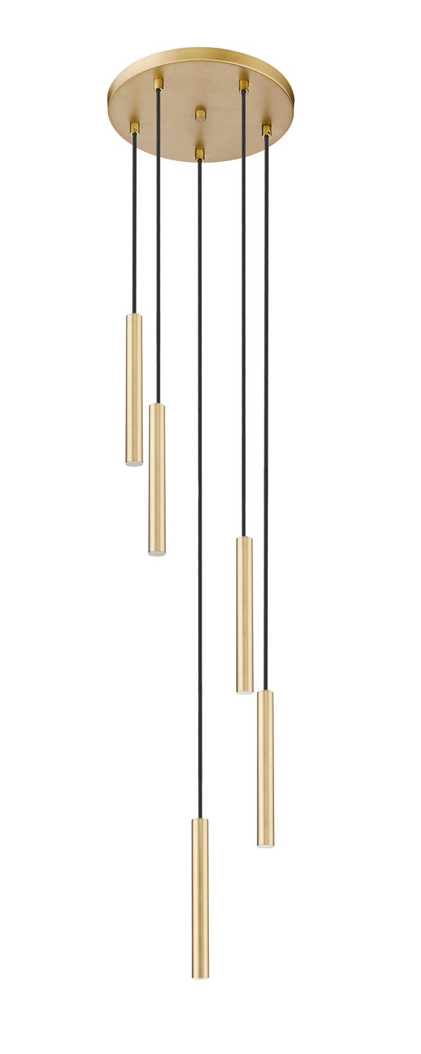 Z-Lite 919MP12-5R-MGLD-LED LED Chandelier, Modern Gold
