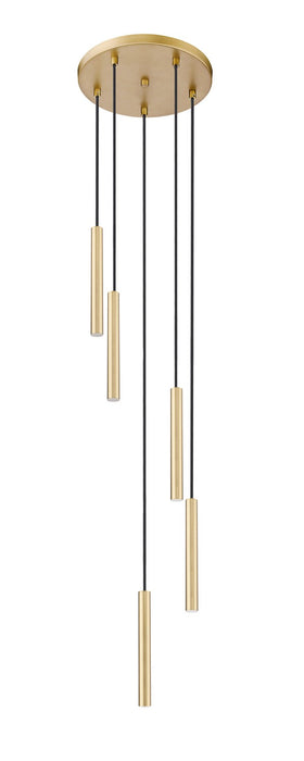 Z-Lite 919MP12-5R-MGLD-LED LED Chandelier, Modern Gold
