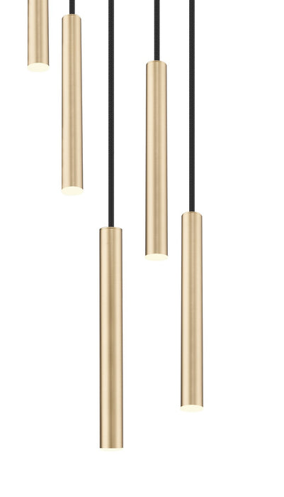 Z-Lite 919MP12-5R-MGLD-LED LED Chandelier, Modern Gold